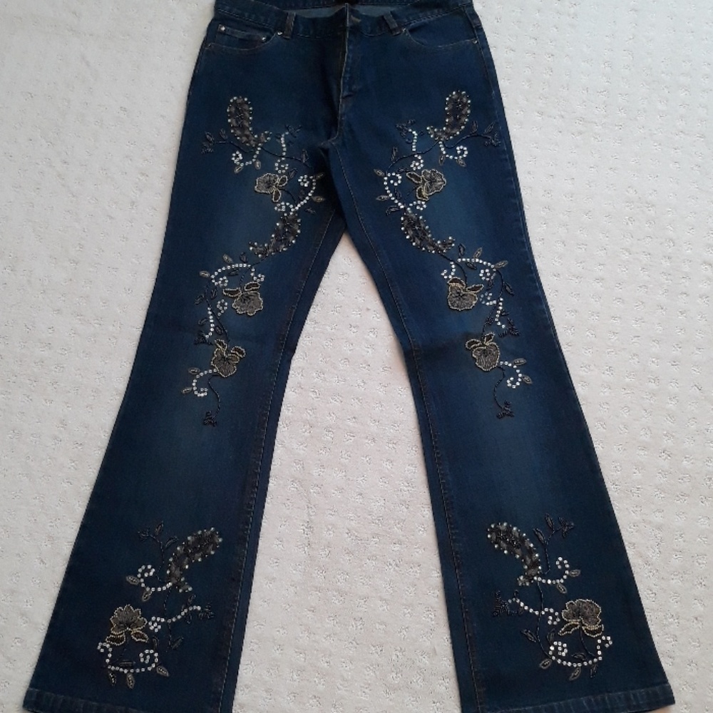 Jeweled denim Jean